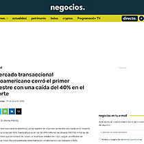 El mercado transaccional latinoamericano cerr el primer semestre con una cada del 40% en el importe